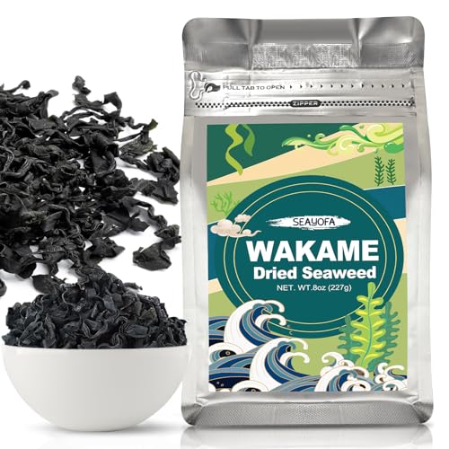 8oz Dried Wakame Seaweed – 100% Natural Sea Vegetable for Miso S...