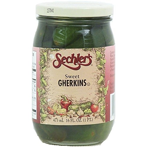 Sechlers Pickles Gherkins Sweet, 16 Oz