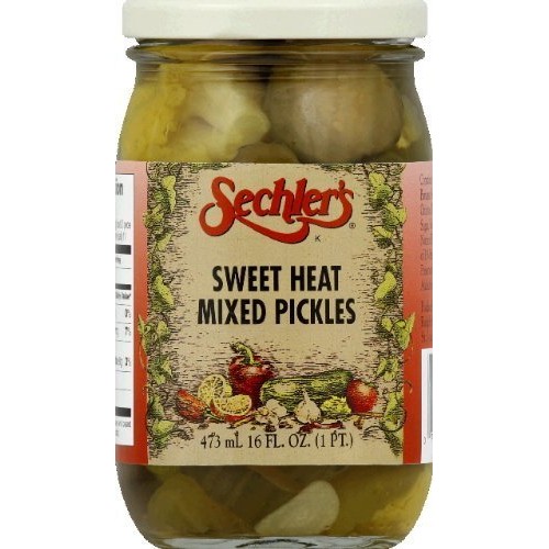 Sechlers, Pickle Swt Mixed Heat, 16 Oz, Pack Of 6