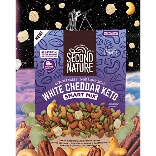 Second Nature Snacks White Cheddar Keto Smart Mix - 10 oz Pouch ...