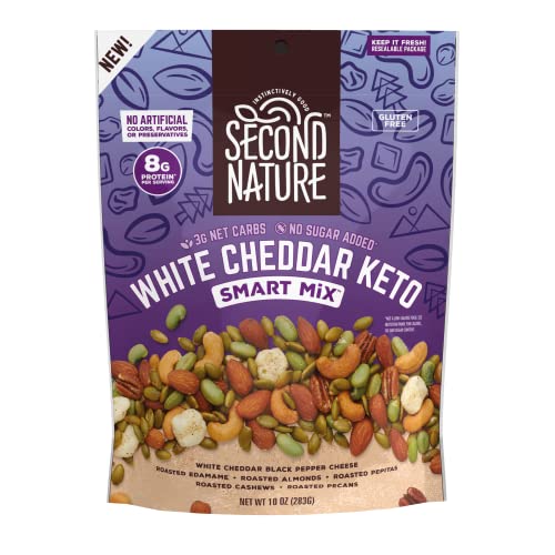 Second Nature Snacks White Cheddar Keto Smart Mix - 10 oz Pouch ...