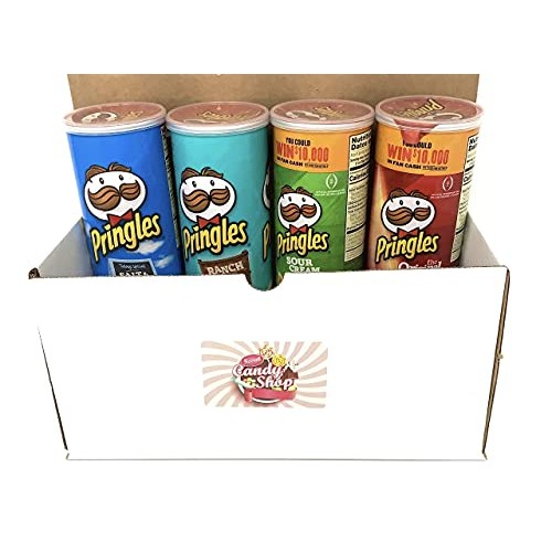 Pringles Potato Chips Variety Pack Of 4 Original, Ranch, Salt &Amp;