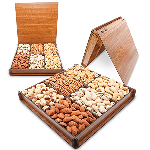 Secret Garden`S Gourmet Fruit &Amp; Nuts Wooden Gift Basket Prime De