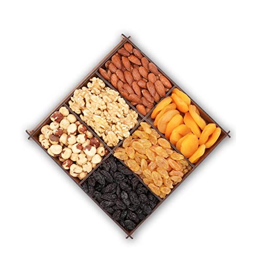 Secret Garden`S Gourmet Gift Baskets Wooden Basket Healthy Dried