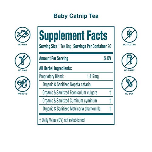 Secrets Of Tea - Baby Colic Relief Catnip Tea- Sanitized- Usda O