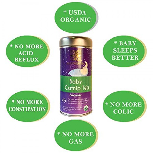 Secrets of Tea - Baby Colic Relief Catnip Tea- Sanitized- USDA O...
