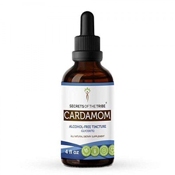 Cardamom Alcohol-Free Tincture Liquid Extract, Organic Cardamom