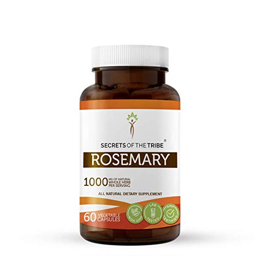 Rosemary 60 Capsules, 1000 Mg, Organic Rosemary Rosmarinus Offi