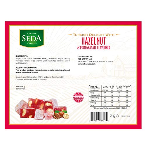 Turkish Delight With Hazelnut &Amp; Pomegranate