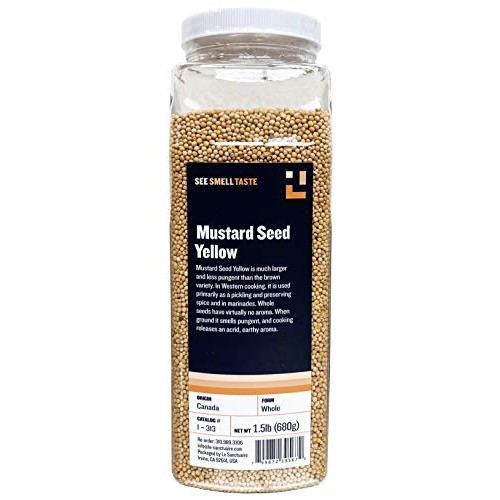 See Smell Taste Mustard Seed Whole, Yellow, 1.5 Pound