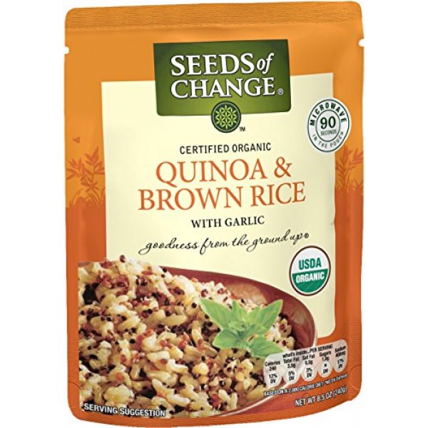 SEEDS OF CHANGE Organic Quinoa & Brown Rice 8.5 Ounce Pack of 12