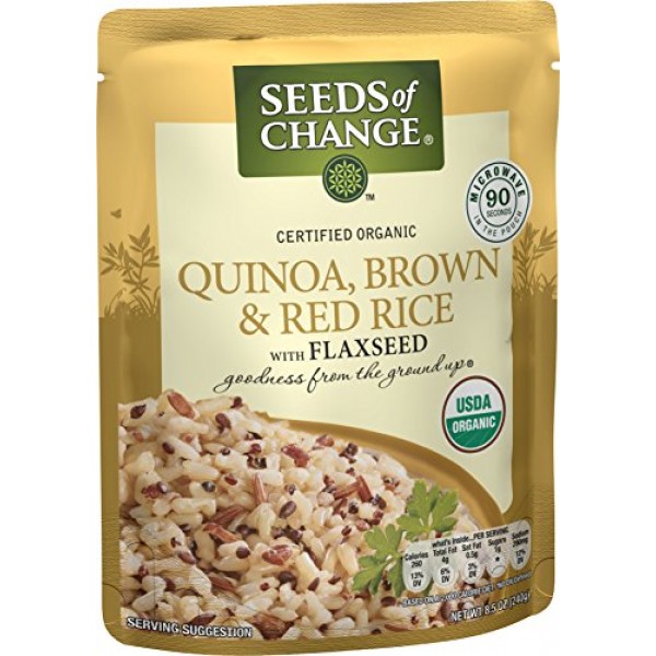 Seeds Of Change Organic Quinoa, Brown & Red Rice with Flaxseed, ...