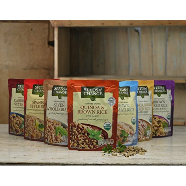 SEEDS OF CHANGE Organic Seven Whole Grains 8.5 Ounce Pack of 12