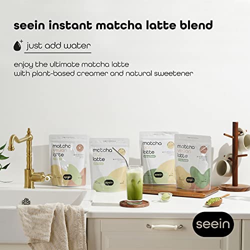 SEEIN Matcha Vegan Latte Mix Strong Flavor with Ceremonial Match...