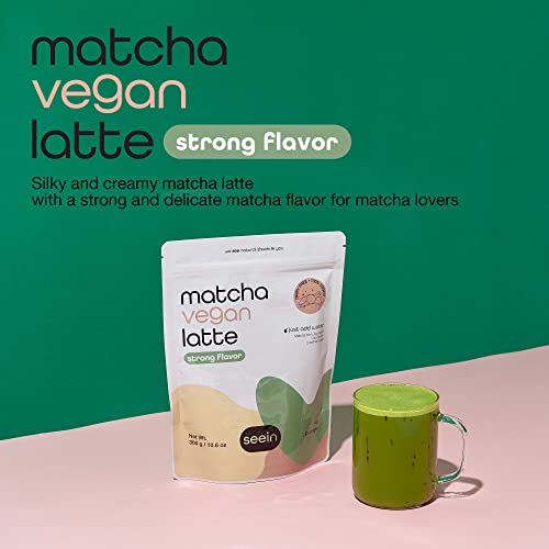SEEIN Matcha Vegan Latte Mix Strong Flavor with Ceremonial Match...