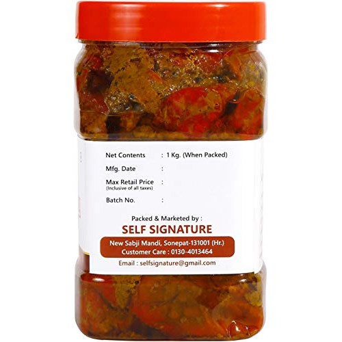 Self Signature Homemade Stuffed Banarasi Red Chilli Pickle, Lal