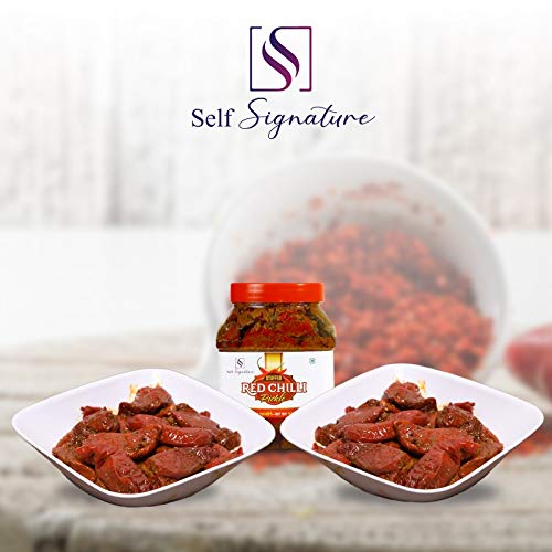 Self Signature Homemade Stuffed Banarasi Red Chilli Pickle, Lal