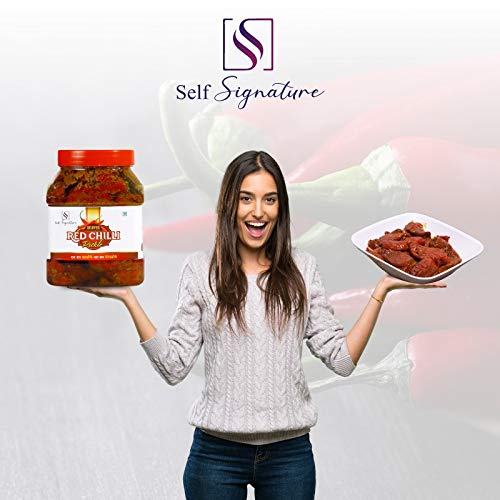Self Signature Homemade Stuffed Banarasi Red Chilli Pickle, Lal