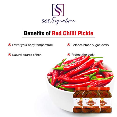 Self Signature Homemade Stuffed Banarasi Red Chilli Pickle, Lal