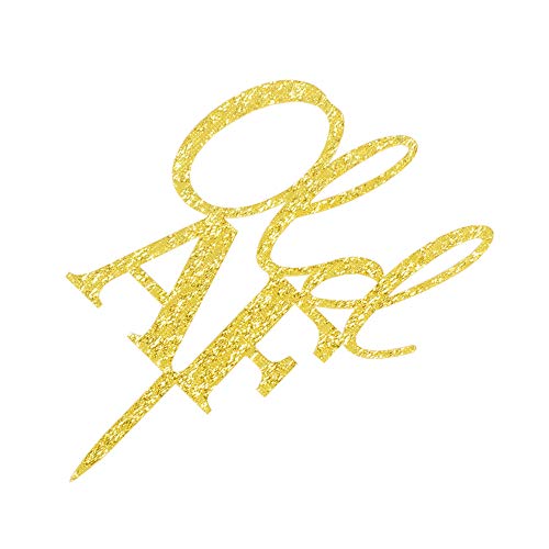 Old Af Cake Topper, Funny Gold Acrylic Sign For 30Th-40Th-50Th-6