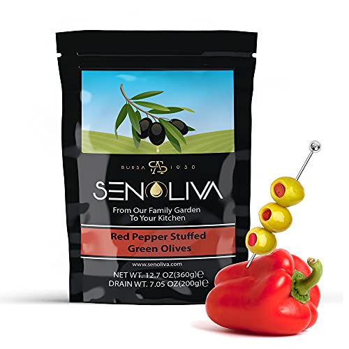 Senoliva Stuffed Cocktail Olives | Extra Large Martini Olives |