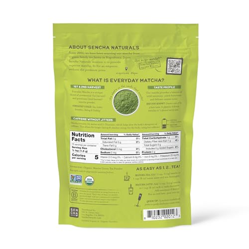 SEN CHA Naturals Organic Everyday Matcha Powder, Authentic Japan...