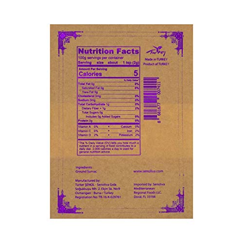 Pure Sumac Powder | Tangy-Sour, Lemon-Like Flavor | Pairs Well W