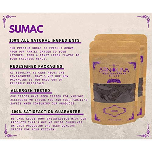 Pure Sumac Powder | Tangy-Sour, Lemon-Like Flavor | Pairs Well W