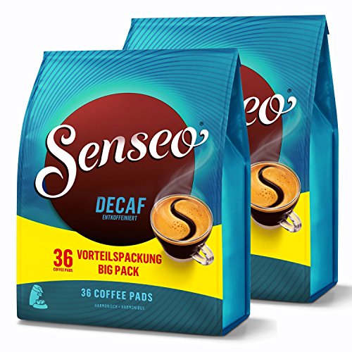 Senseo Decaffeinated, New Design, Pack Of 2, 2 X 36 Coffee Pods
