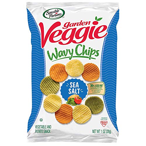 Sensible Portions Garden Veggie Chips, Sea Salt, 1 Oz. Bag, Pac