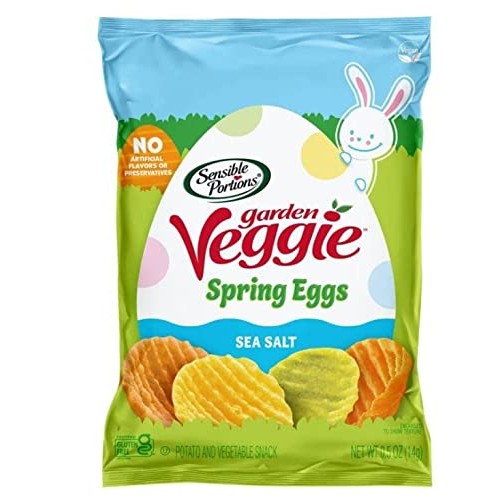 Sensible Portions Garden Veggie Chips Spring Easter Eggs Sea Sal...