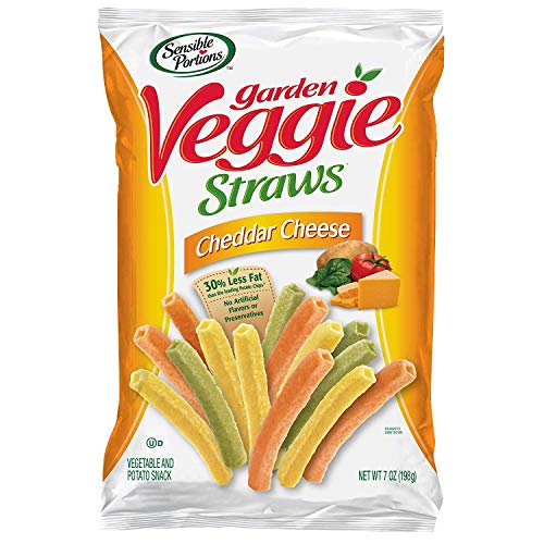 Sensible Portions Garden Veggie Straws, Cheddar Cheese, 7 Oz. P
