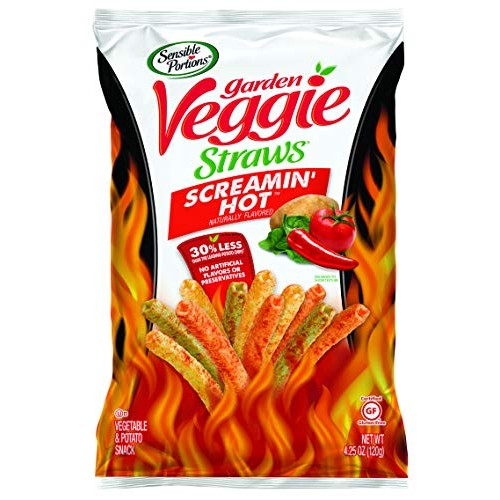 Sensible Portions Garden Veggie Straws Screamin Hot, 4.25 Oz
