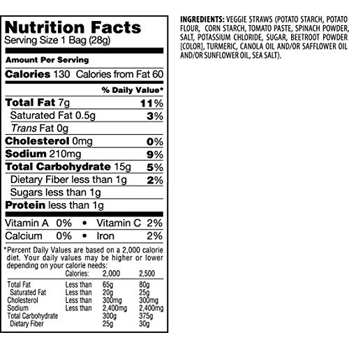 Sensible Portions Garden Veggie Straws, Sea Salt, 1 Oz. Pack Of