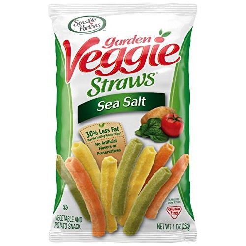 Sensible Portions Garden Veggie Straws, Sea Salt, 1 Oz. Pack Of