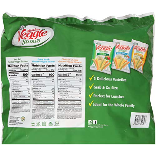 Sensible Portions Garden Veggie Straws Variety Pack, Sea Salt, Z...