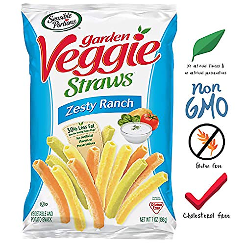 Sensible Portions Garden Veggie Straws, Zesty Ranch, 2.75 Oz Pa