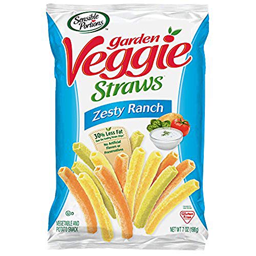 Sensible Portions Garden Veggie Straws, Zesty Ranch, 7 Oz.