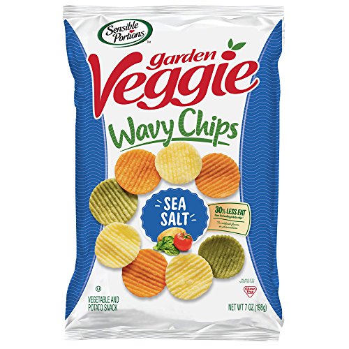 Sensible Portions Sea Salt Garden Veggie Wavy Chips, 7 Ounce