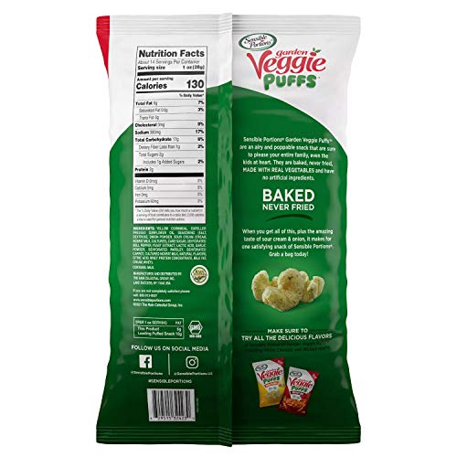 Sensible Portions Sour Cream &Amp; Onion Garden Veggie Puffs 13.5 O