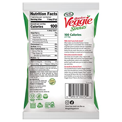 Sensible Portions Sweet & Salty Straws Variety Pack, Apple Straw...