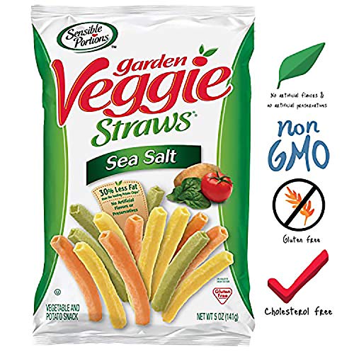 Sensible Portions Veggie Straws, Sea Salt, 5 Ounce