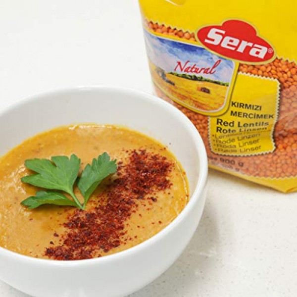 Sera Split Red Lentils 900G Stand Up Pouch