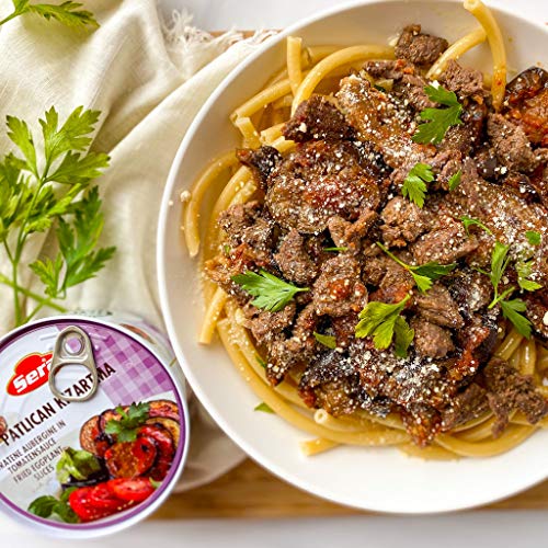 Sera Fried Eggplant Slices In Tomato Sauce, Vegan, 100% All Natu