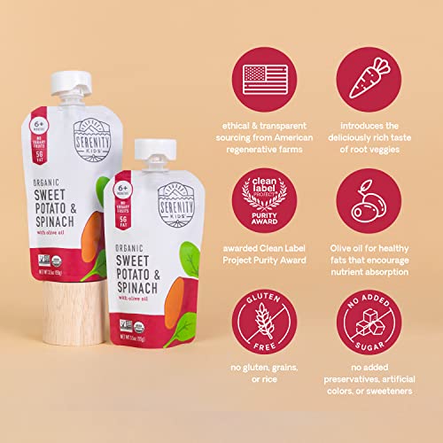 Serenity Kids 6+ Months Baby Food Pouches Puree Made With Ethica