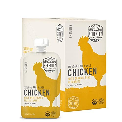 Serenity Kids Baby Food, Free Range Chicken With Organic Peas An
