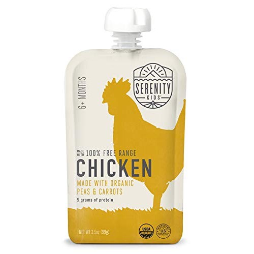 Serenity Kids Baby Food, Free Range Chicken With Organic Peas An