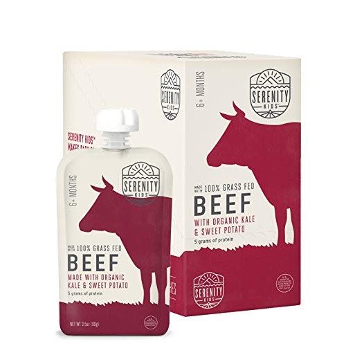 Serenity Kids Baby Food, Grass Fed Beef With Organic Kale And Sw