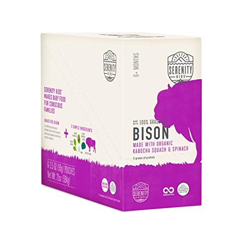 Serenity Kids Baby Food, Grass Fed Bison With Organic Kabocha Sq