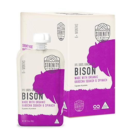 Serenity Kids Baby Food, Grass Fed Bison With Organic Kabocha Sq